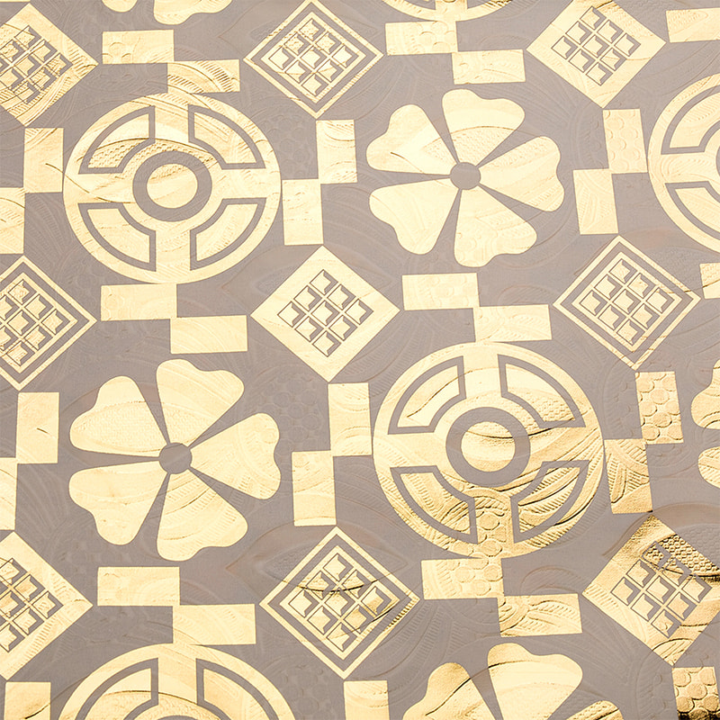 TMIE-06-5 Tecido Bazin Dourado em Cores Tingidas em Relevo