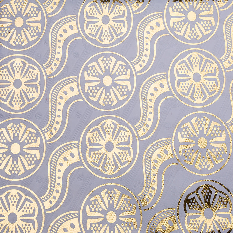 TMIE-06-5 Tecido Bazin Dourado em Cores Tingidas em Relevo