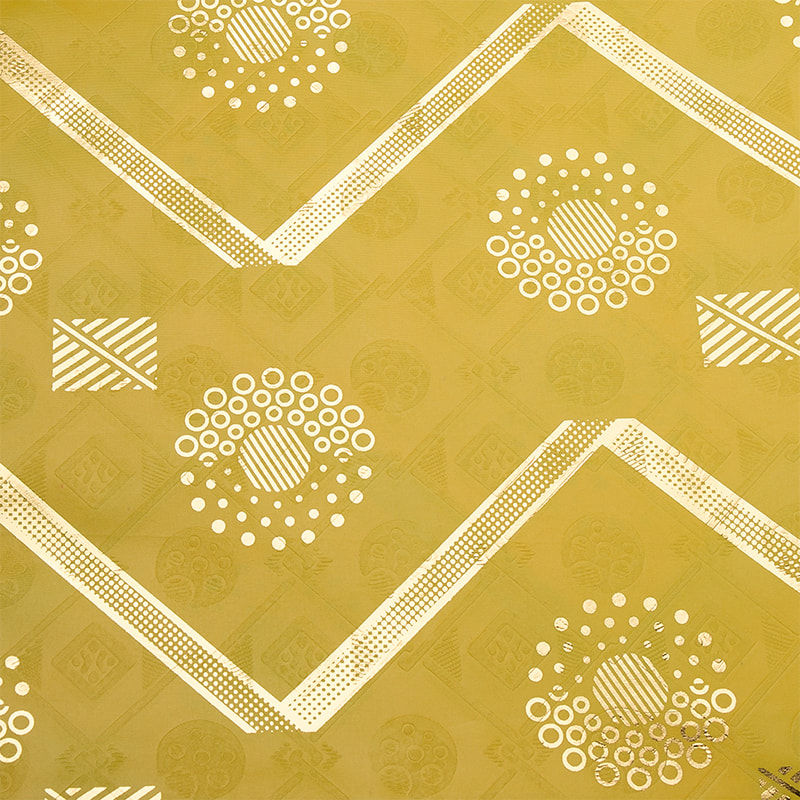 TMIE-06-5 Tecido Bazin Dourado em Cores Tingidas em Relevo