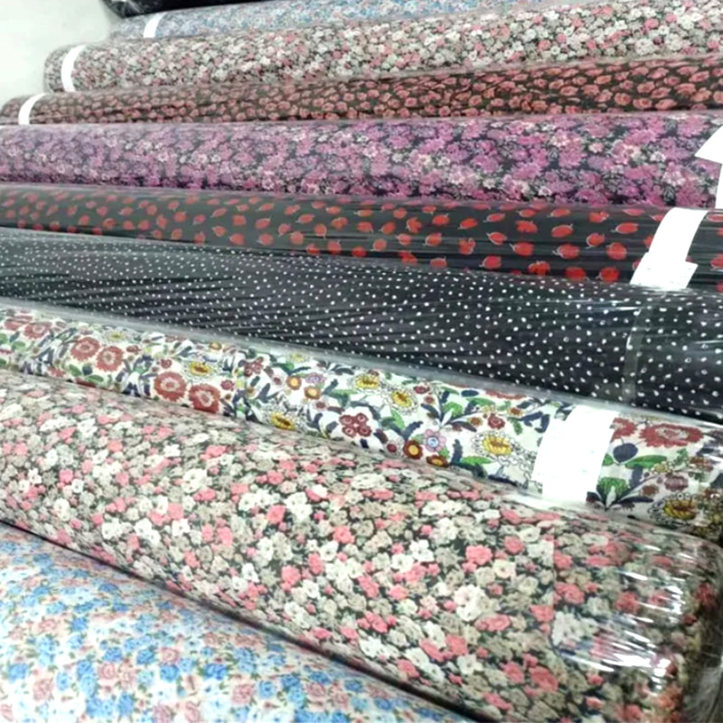 Tecido de popeline de sarja com impressão de poliéster TMIE-08-3-2 115GSM